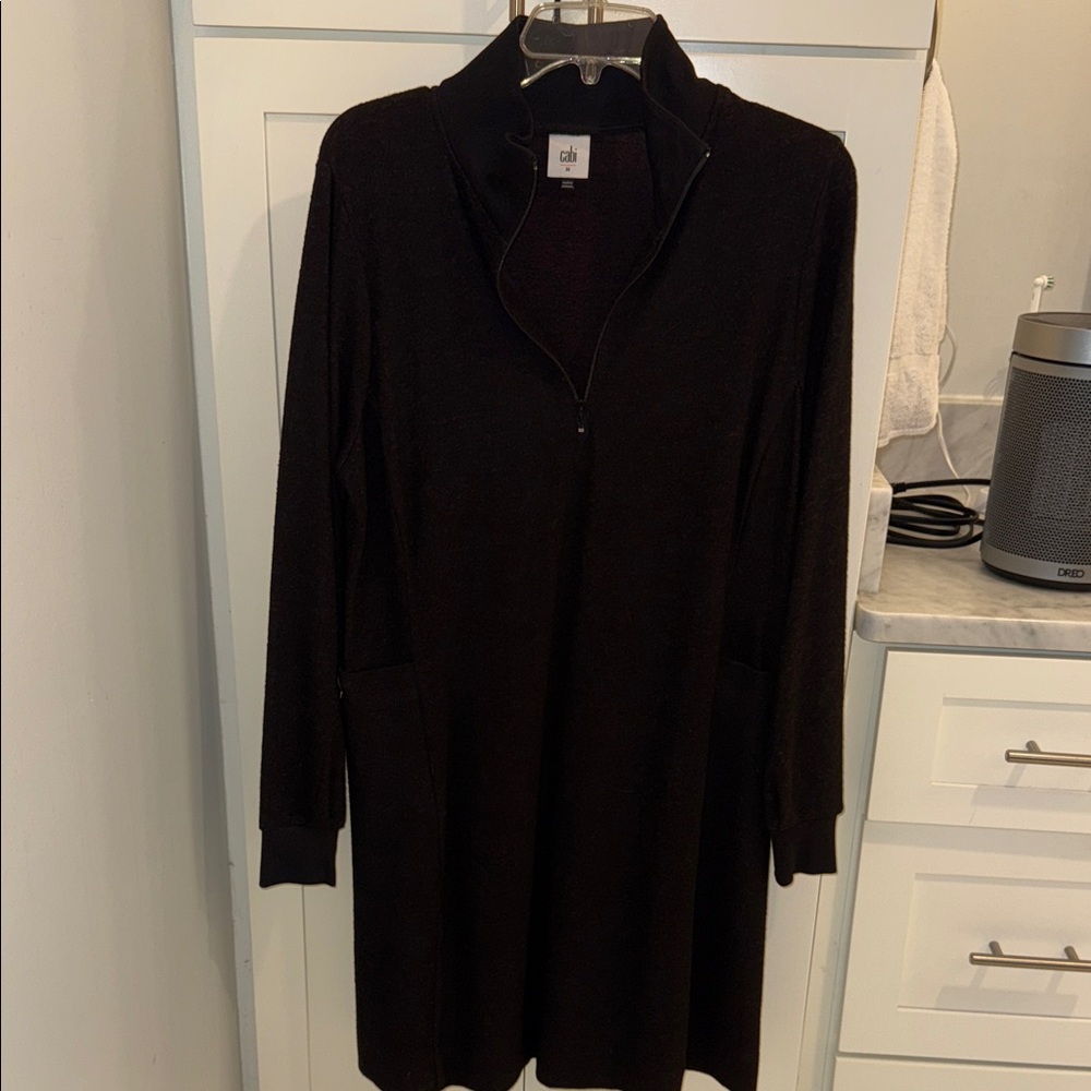 CAbi Black Long Sleeve Dress